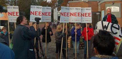 Manifestatie RijnlandRouteNee